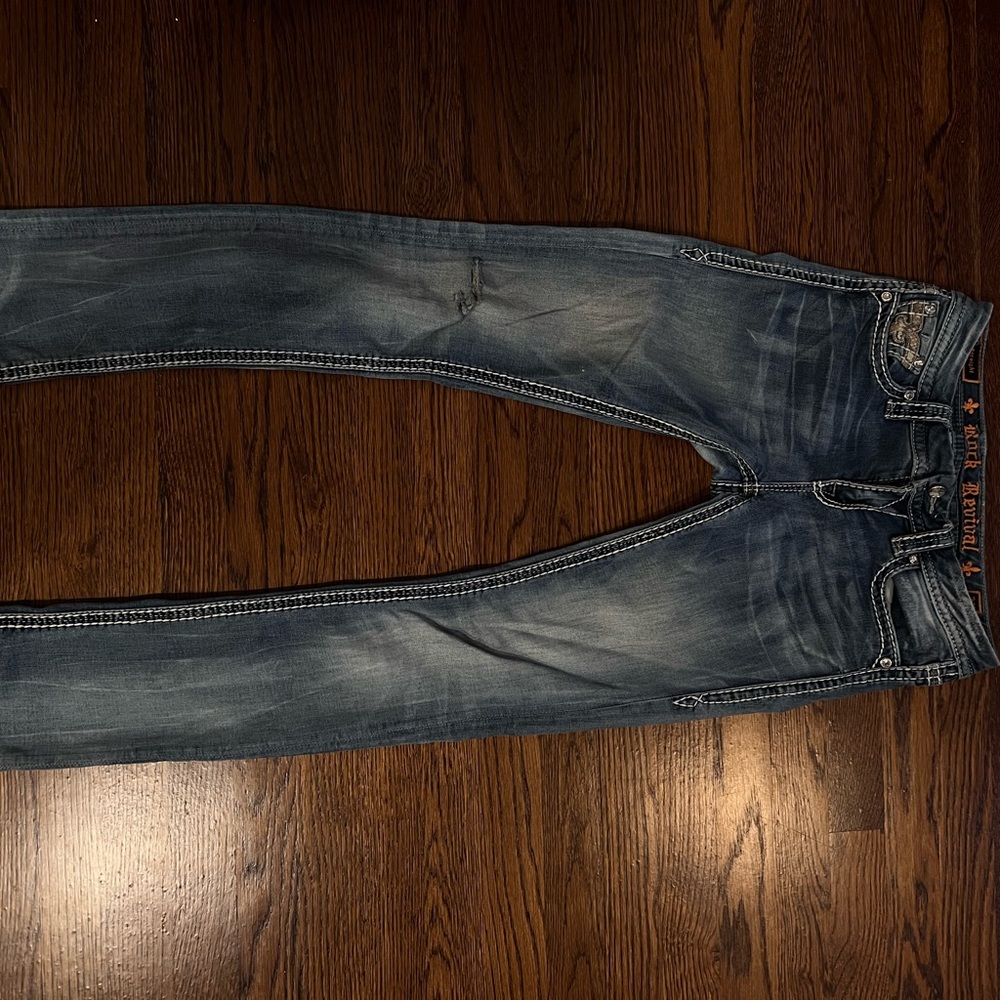 Rock Revival Blue Straight Leg Jeans